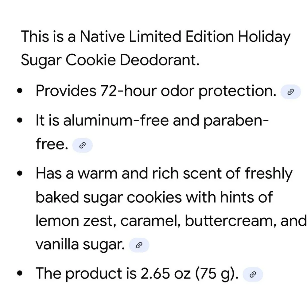 Native Limited Edition Aluminum Free‎ Holiday Sugar Cookie Deodorant 2.65oz NEW